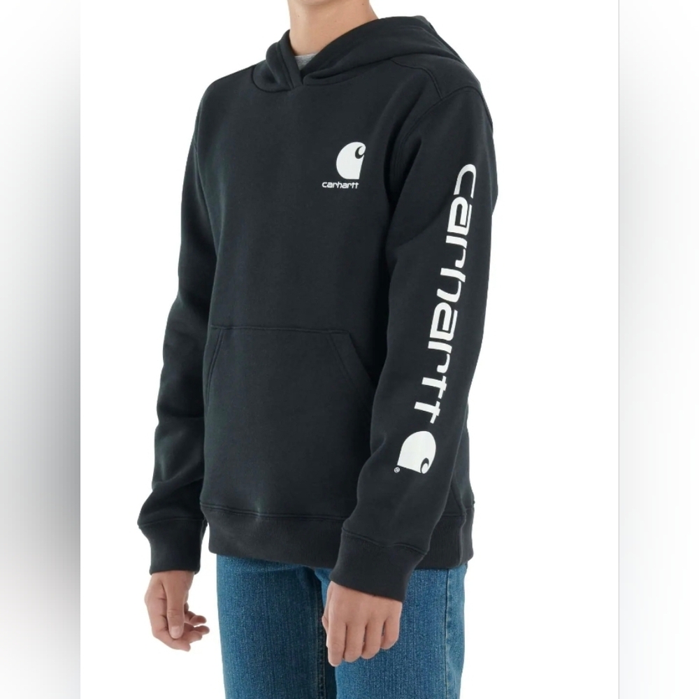 Carhartt Boys' Long-Sleeve Cotton Blend‎ Pullover Hoodie Sweatshirt